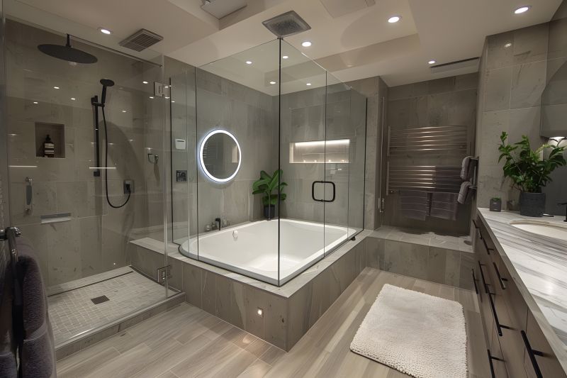 Glass Enclosed Tub